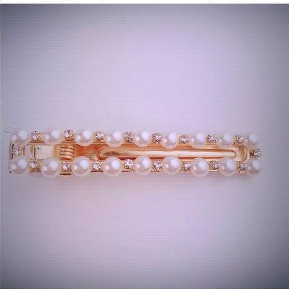 Accessories - Pearl Rhinestones Hairpin Clip